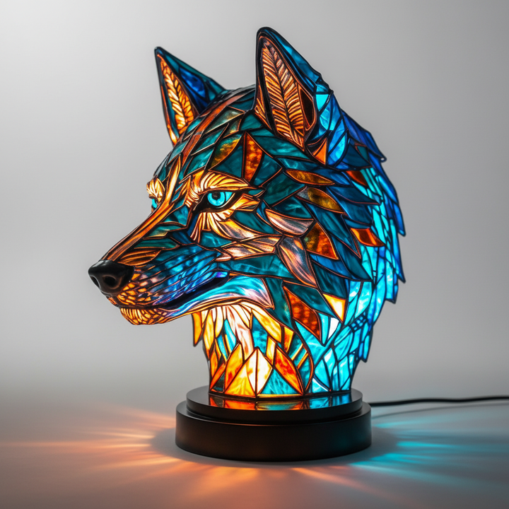 Decorative animal sculpture lamp, a handcrafted mosaic accent light for stylish home interiors.