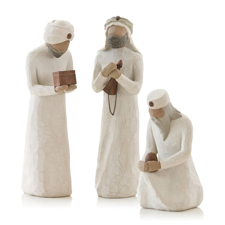 Rustic barn wood nativity display, 20-piece set for holiday decor and Christian spiritual decoration.