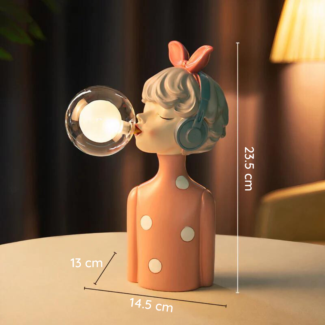 Decorative CraftGlow artistic table lamp with vibrant resin glass, perfect for home decor.
