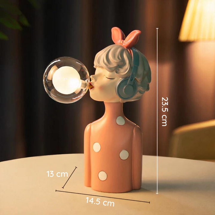 Decorative CraftGlow artistic table lamp with vibrant resin glass, perfect for home decor.