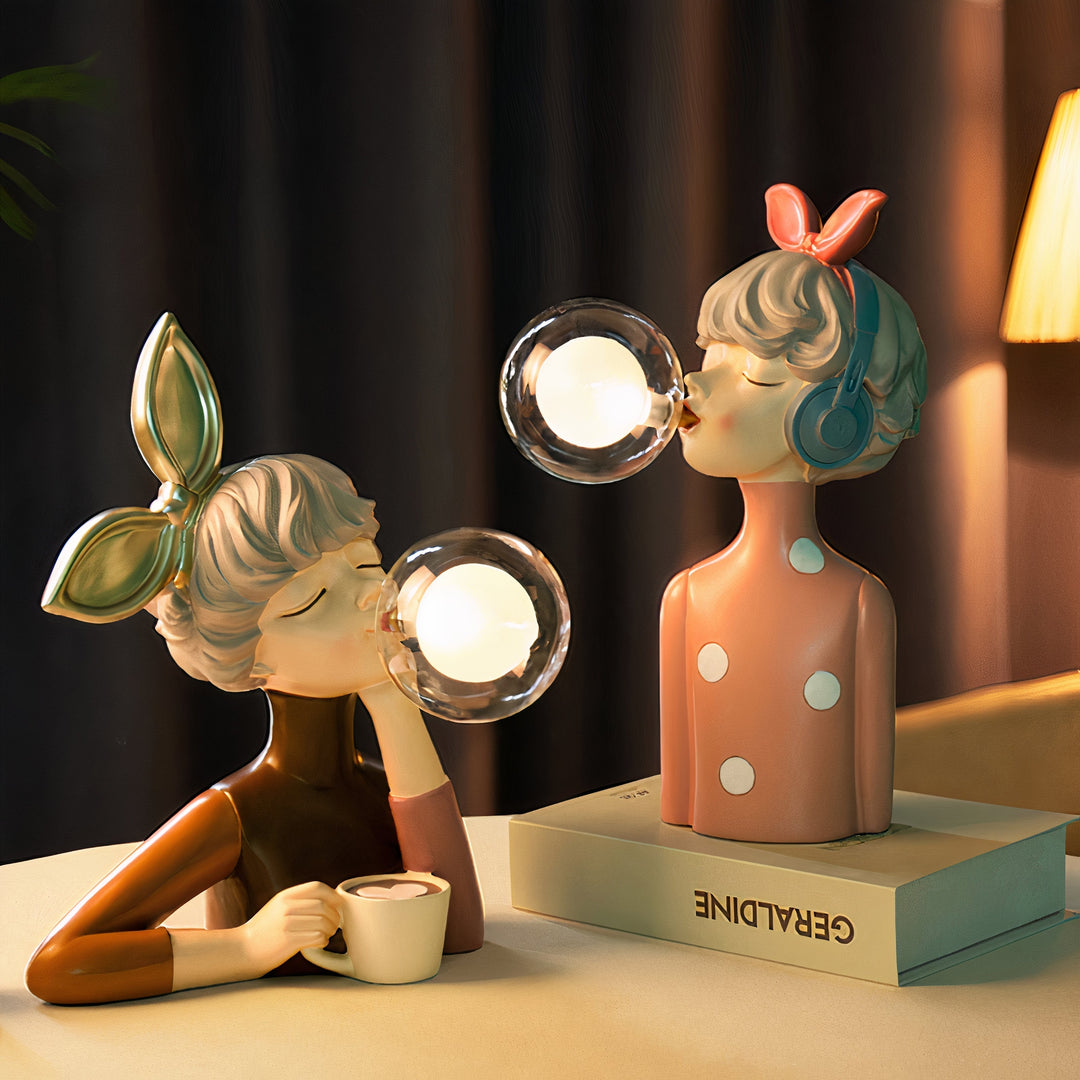 Stylish CraftGlow artistic table lamp illuminating a modern living room setting.