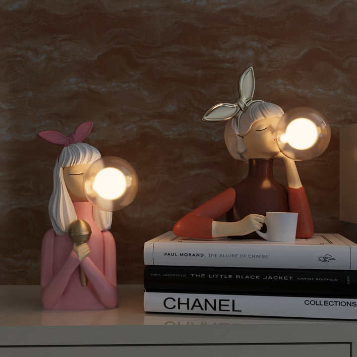 CraftGlow's unique artistic table lamp, a handmade resin glass piece for home decor.