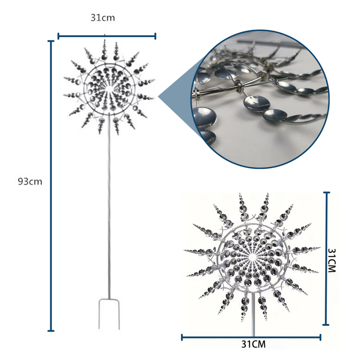 Unique handmade garden windmill, durable weather-resistant yard decor for outdoor spaces
