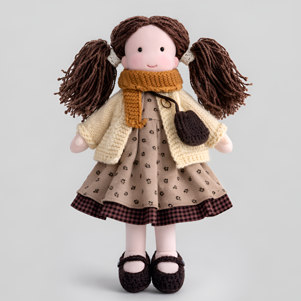 Waldorf cloth doll, handcrafted for ethical, imaginative play & child development.
