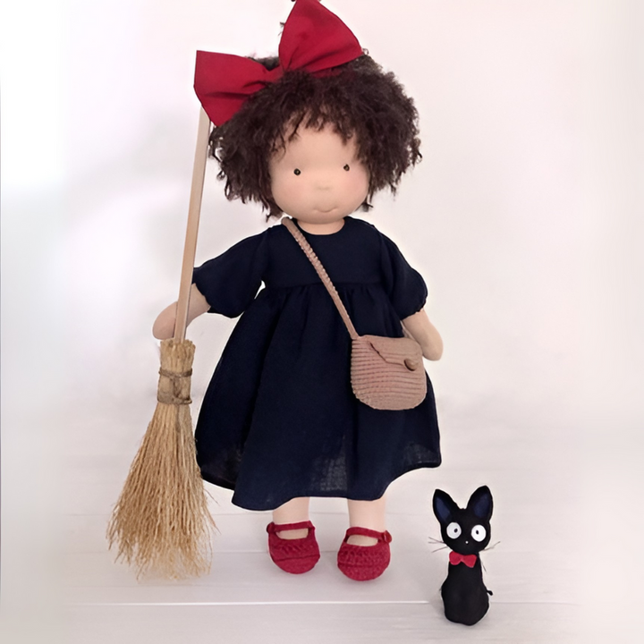 Natural materials handmade Waldorf doll, a gentle comfort toy for kids.