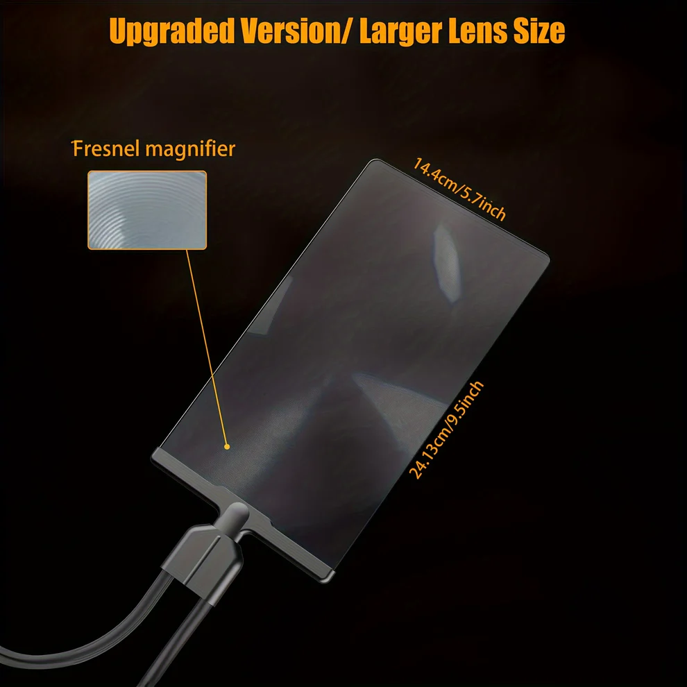 Adjustable flexible neck magnifying glass, hands-free for easy reading, crafting, and enhancing detail visibility.