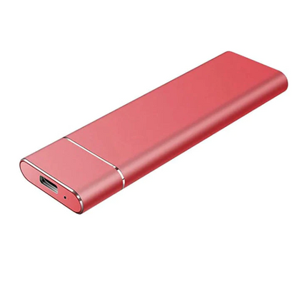 Hard disk esterno 8 TB portatile, custodia in alluminio, design compatto, finitura elegante, alta velocità di trasferimento.