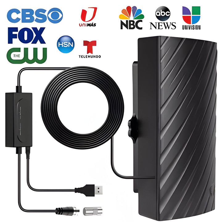 Enjoy stunning 4K resolution with this long-range HDTV digital antenna. Simple indoor setup, free TV.