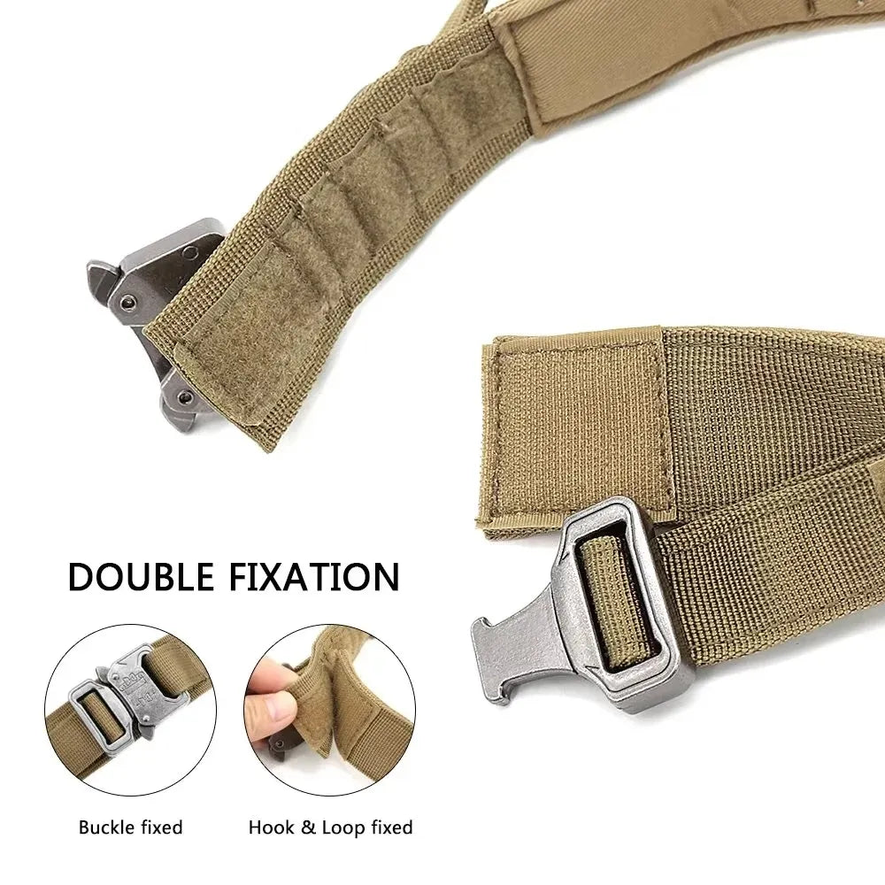 K9 tactical dog training collar, military green, with grab handle, heavy duty nylon for control