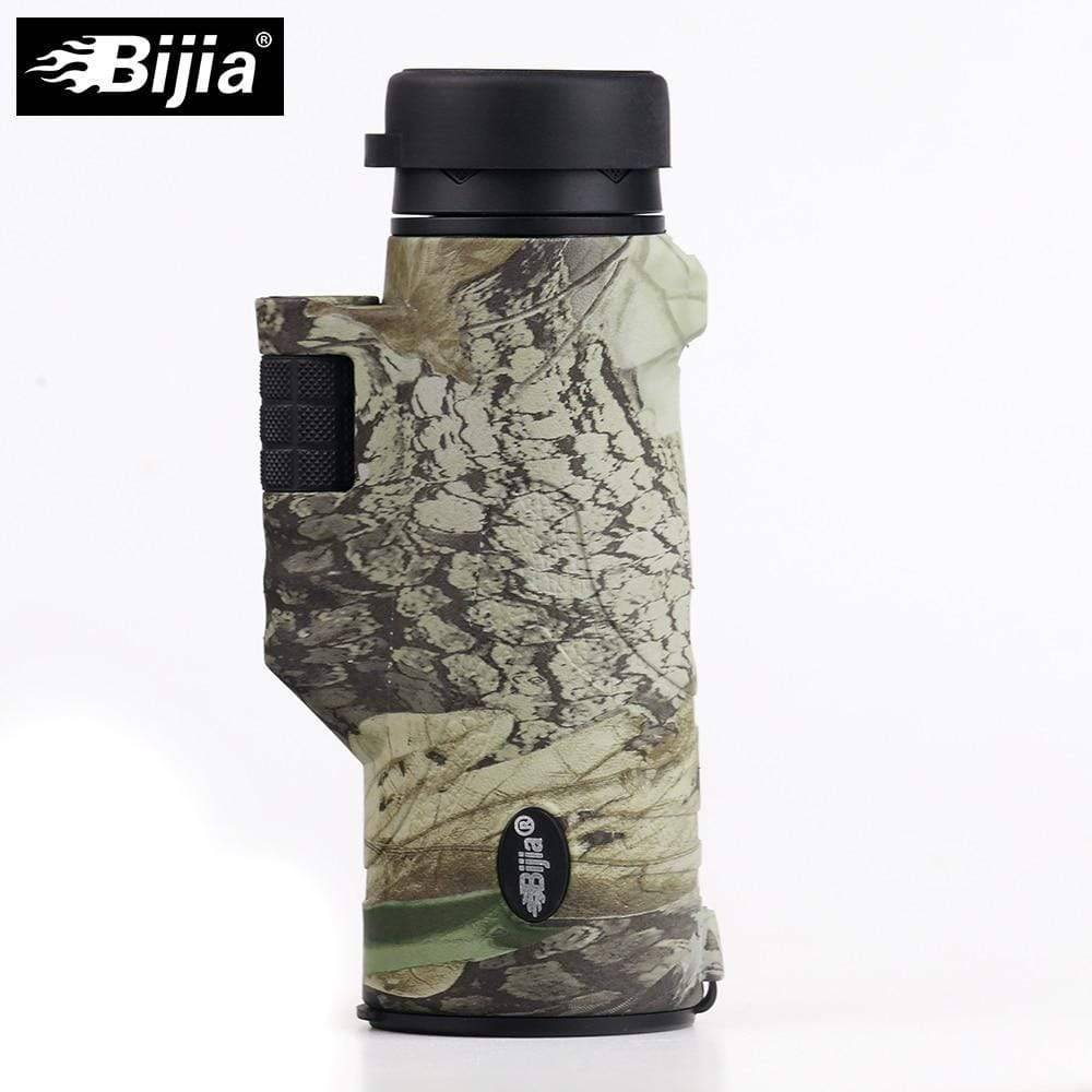Compact 10x42 monocular telescope with dual focus & waterproof design, ideal for hiking and optics.