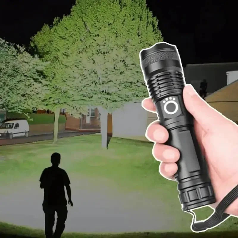 High-power LED tactical flashlight, bright outdoor and camping gear