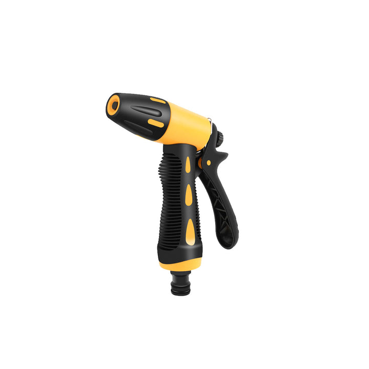 Compact and lightweight high-pressure water gun and coiled hose, perfect for travel and roadtrips