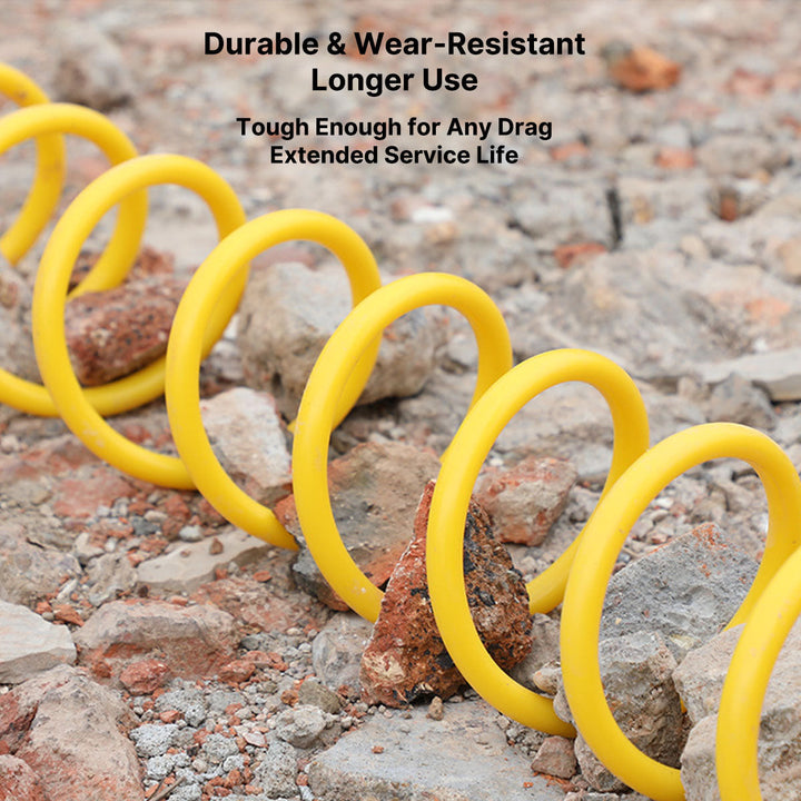 Roadtrip essential: high-pressure water gun and coiled hose neatly stored, ready for use