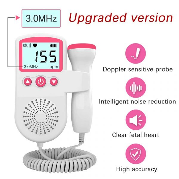 Ergonomic home pregnancy doppler for baby heartbeat detection, a must-have portable prenatal care device.