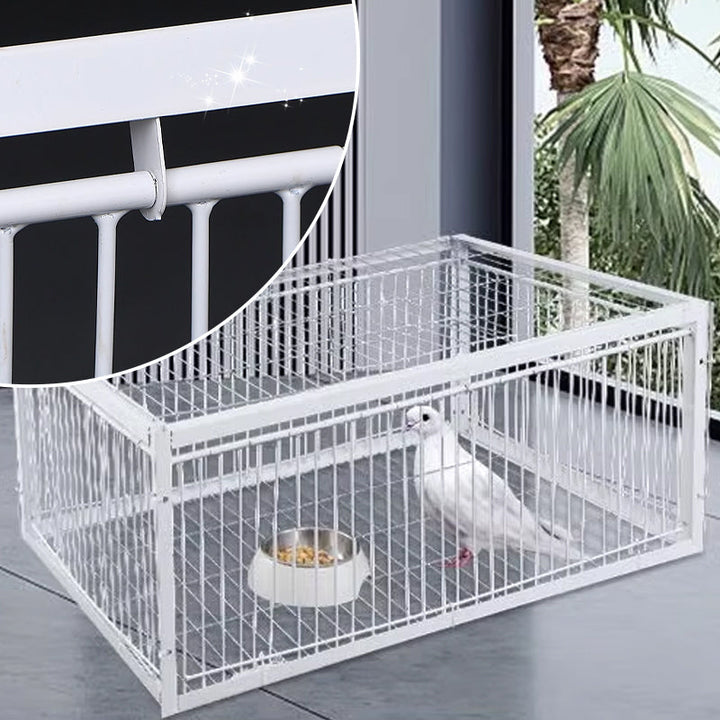 Effective 4-entrance humane bird cage for safe wildlife management & property protection outdoors.