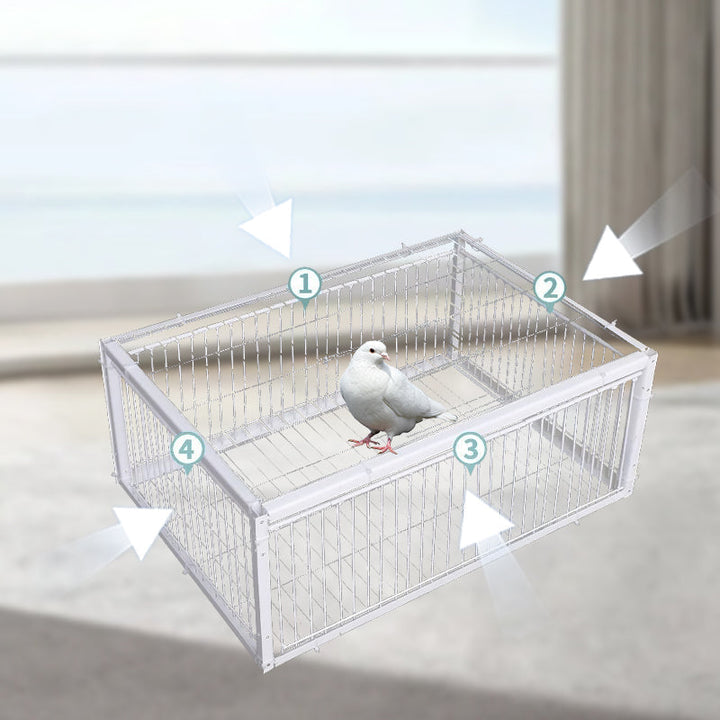Durable outdoor bird live trap with 2 entrances for humane and reusable wildlife control.