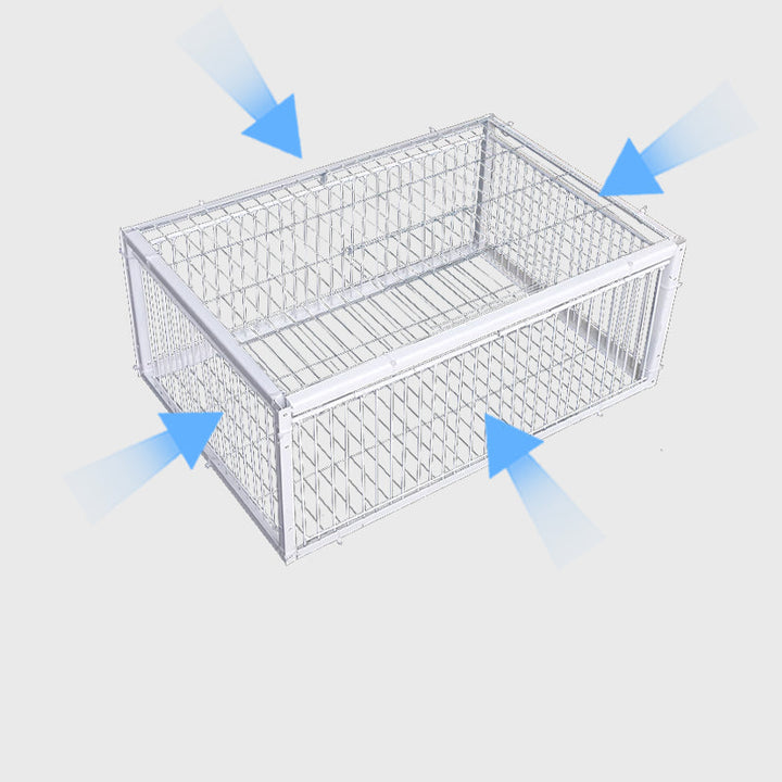 Outdoor bird trap with multiple entry points, designed for humane and effective farm pest control.
