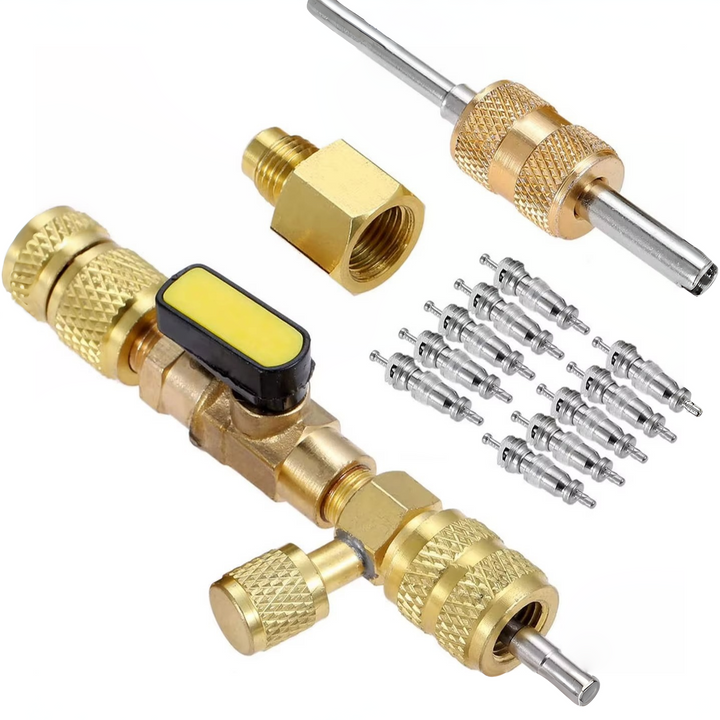 Professional dual-size HVAC valve core tool for efficient AC & refrigeration maintenance. Essential repair equipment.