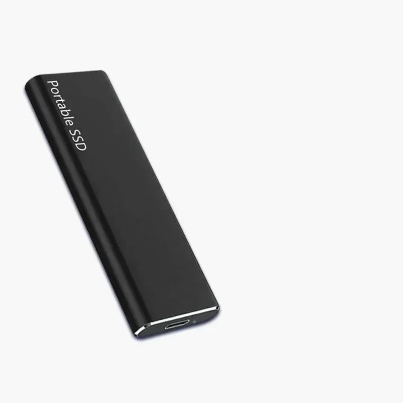 "Immagine di disco rigido esterno 4 TB, ultra sottile, USB-C, colore nero lucido, design elegante e compatto"