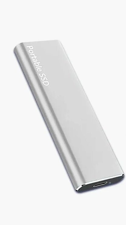 "Immagine di disco rigido esterno 4 TB, ultra sottile, USB-C, colore nero lucido, design elegante e compatto"