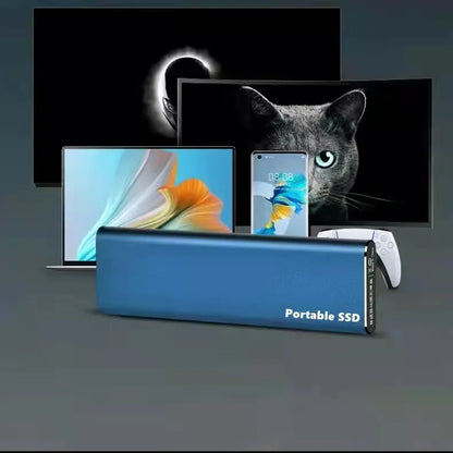 "Immagine di disco rigido esterno 4 TB, ultra sottile, USB-C, colore nero lucido, design elegante e compatto"