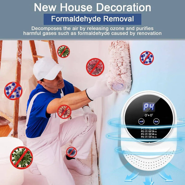 Modern plug-in air purifier and odor eliminator, automatic and programmable for a fresh, odor-free home.