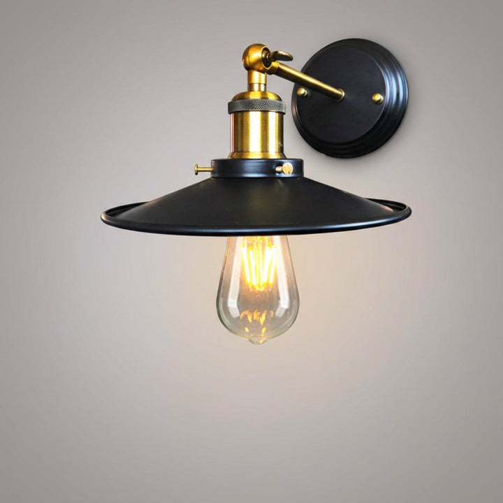 Noctelux industrial wall sconce, vintage style metal lamp. Interior lighting for farmhouse home decor & accent.