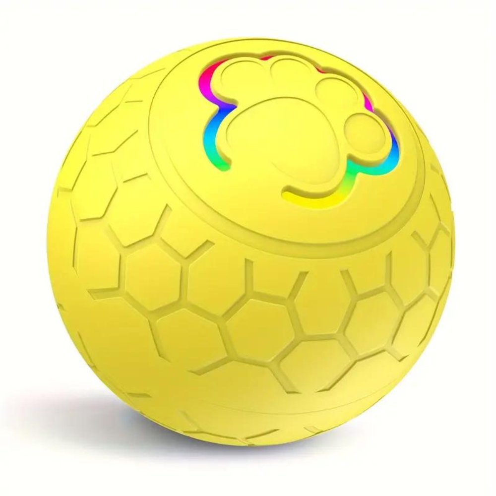 Automatic bouncing dog toy, chew-resistant & durable, great for active pet play and exercise.
