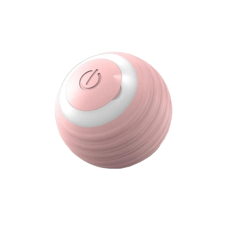 Automatic bouncing dog ball, rechargeable, durable TPR rubber, interactive pet toy for playtime.
