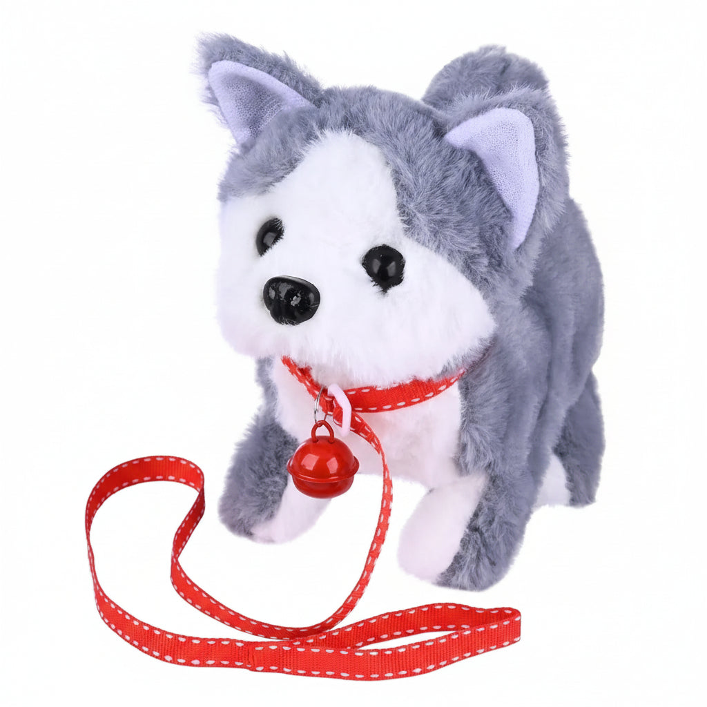 Movable plush dog, an interactive pet that sparks imaginative play for young kids.