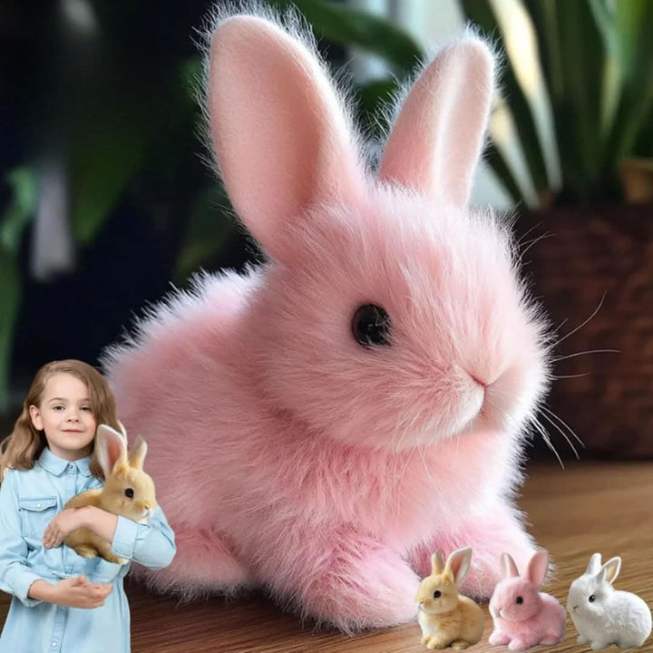 A charming animated plush bunny, an interactive toy and perfect gift for kids who love cuddly animals.