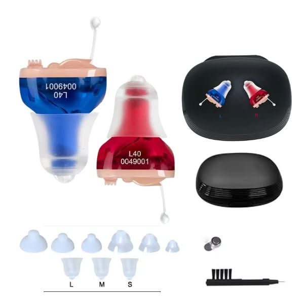 Health accessory: invisible in-ear hearing aid for optimal sound clarity & comfort.