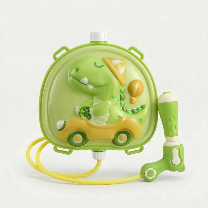 Kids' outdoor water toy: animal-themed backpack water blaster, a fun and refreshing summer splash gun.