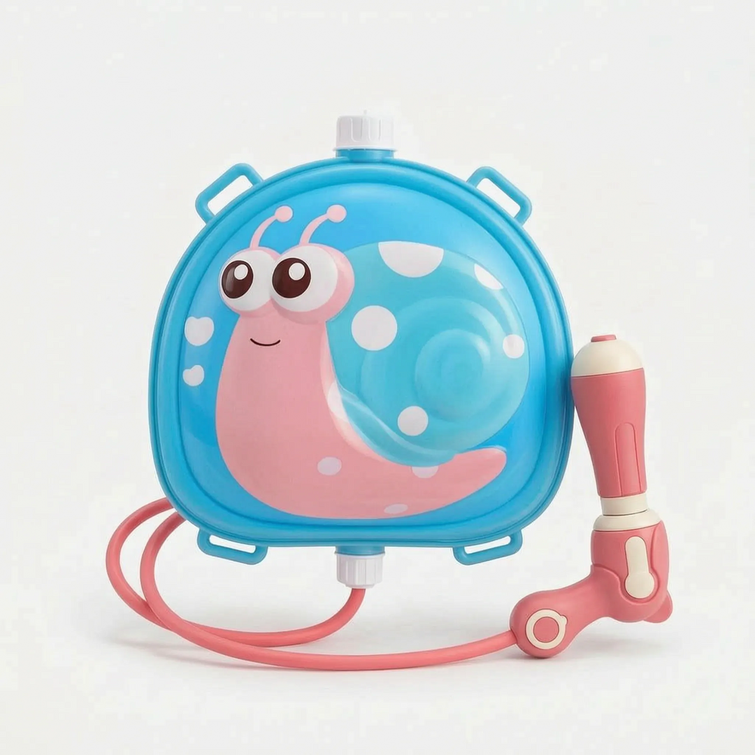 Children's summer water gun: animal backpack blaster for outdoor play, keeps kids cool and entertained.