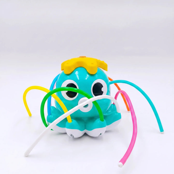 Durable plastic octopus water toy, ideal for toddlers & kids' outdoor summer play, keeping cool in the backyard heat.