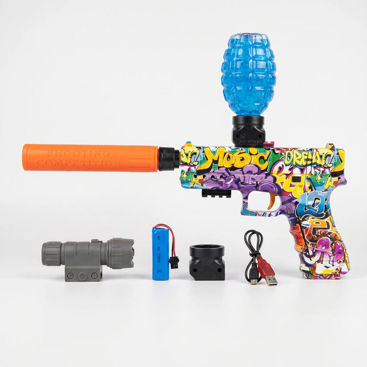 High-powered electric water blaster toy for kids, perfect for exciting outdoor summer water gun play and fun.