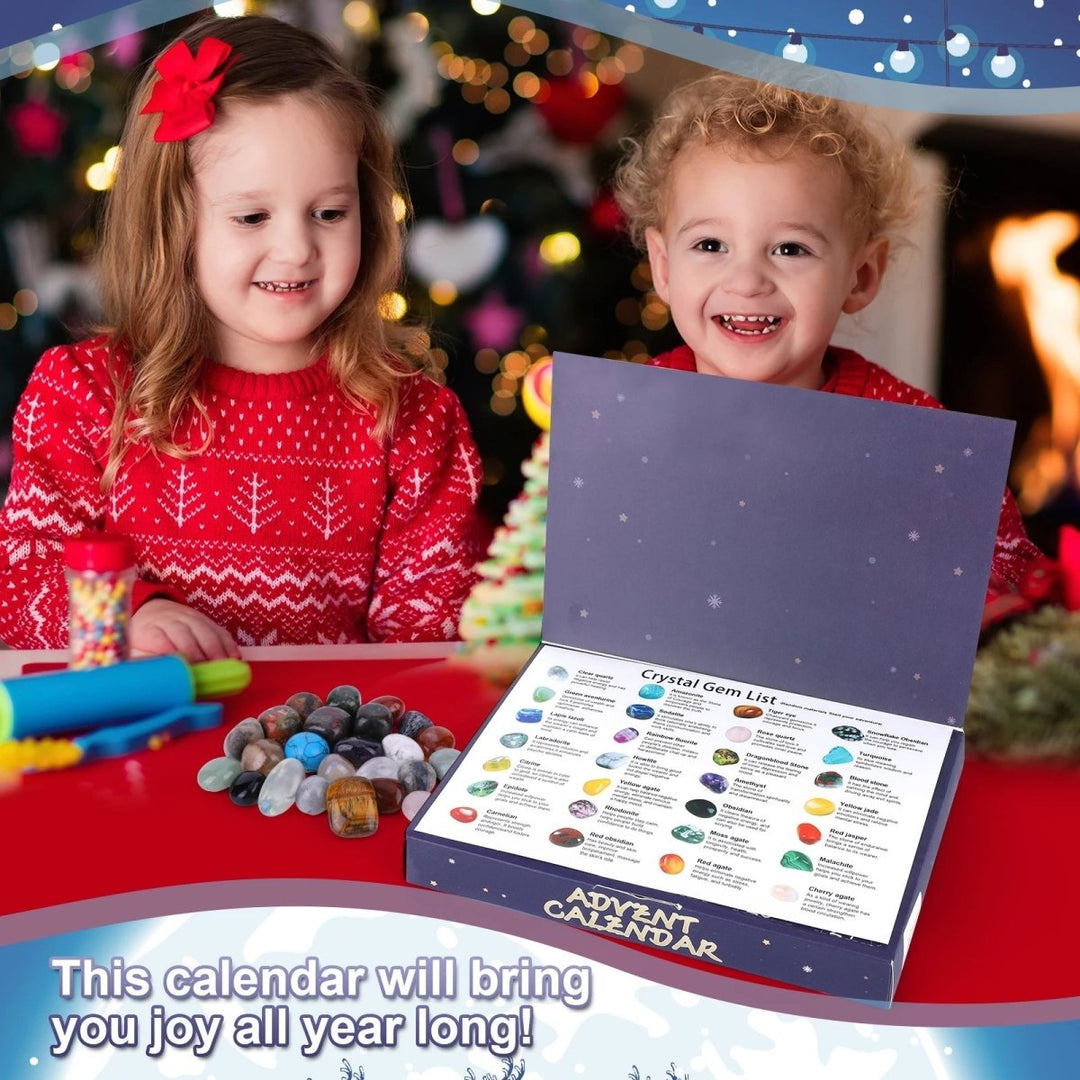 Educational geology kit advent calendar, a perfect Christmas gift for curious children.