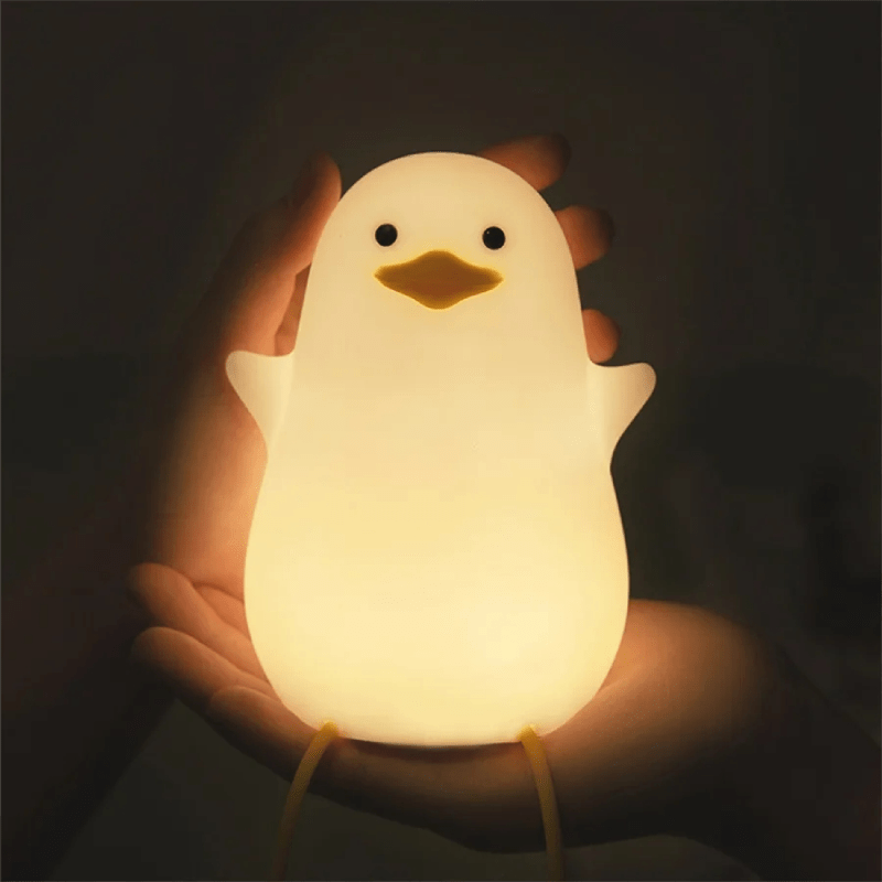 Kids gentle silicone night light: dimmable, rechargeable, BPA-free animal lamp, a soothing nursery sleep aid.