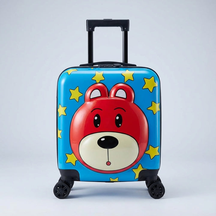 Durable and lightweight kids' travel suitcase with rolling wheels, perfect compact carry-on for children.