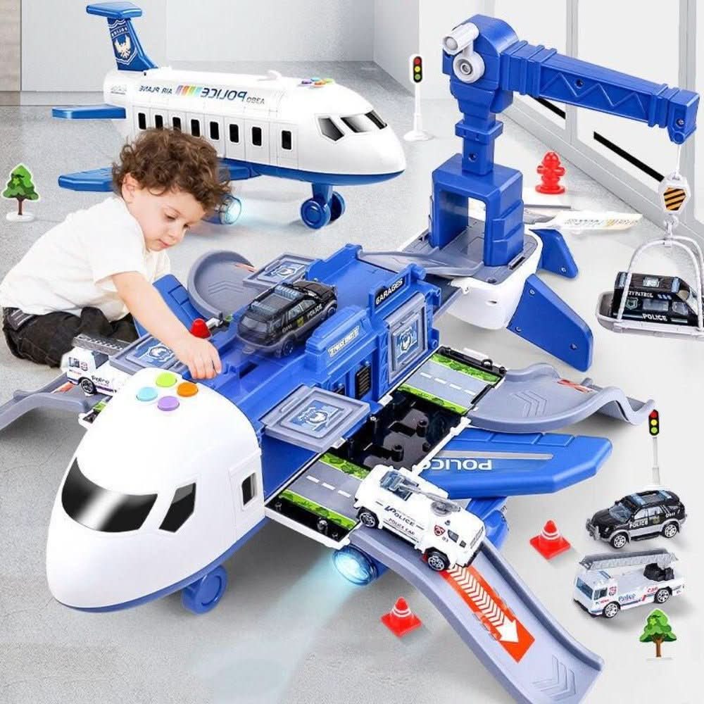 Kids' SkyQuest Airplane & Vehicle Playset, a durable toddler toy for creative and imaginative play.