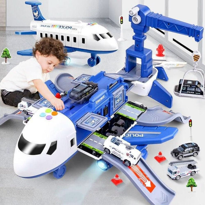 Kids' SkyQuest Airplane & Vehicle Playset, a durable toddler toy for creative and imaginative play.
