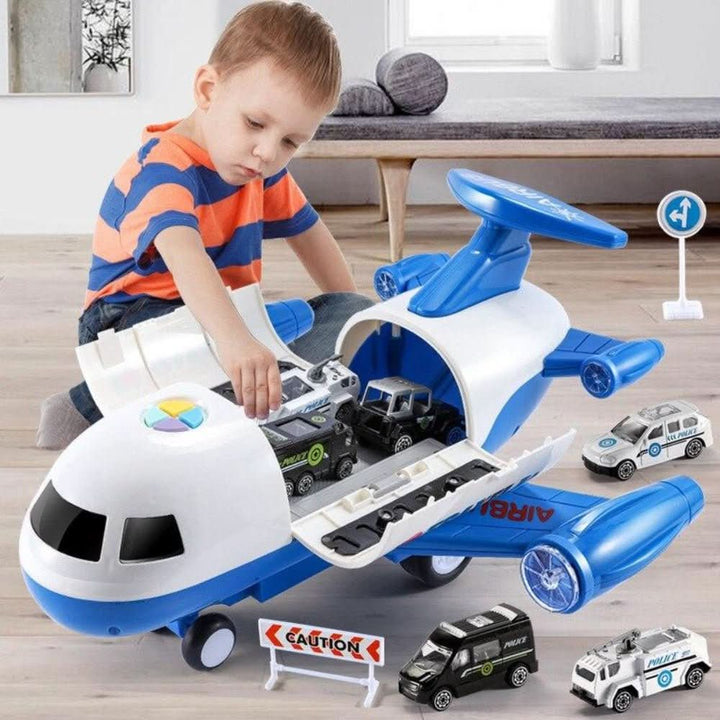 Durable SkyQuest airplane & vehicle adventure set, an ideal gift for creative kids fostering imaginative play.