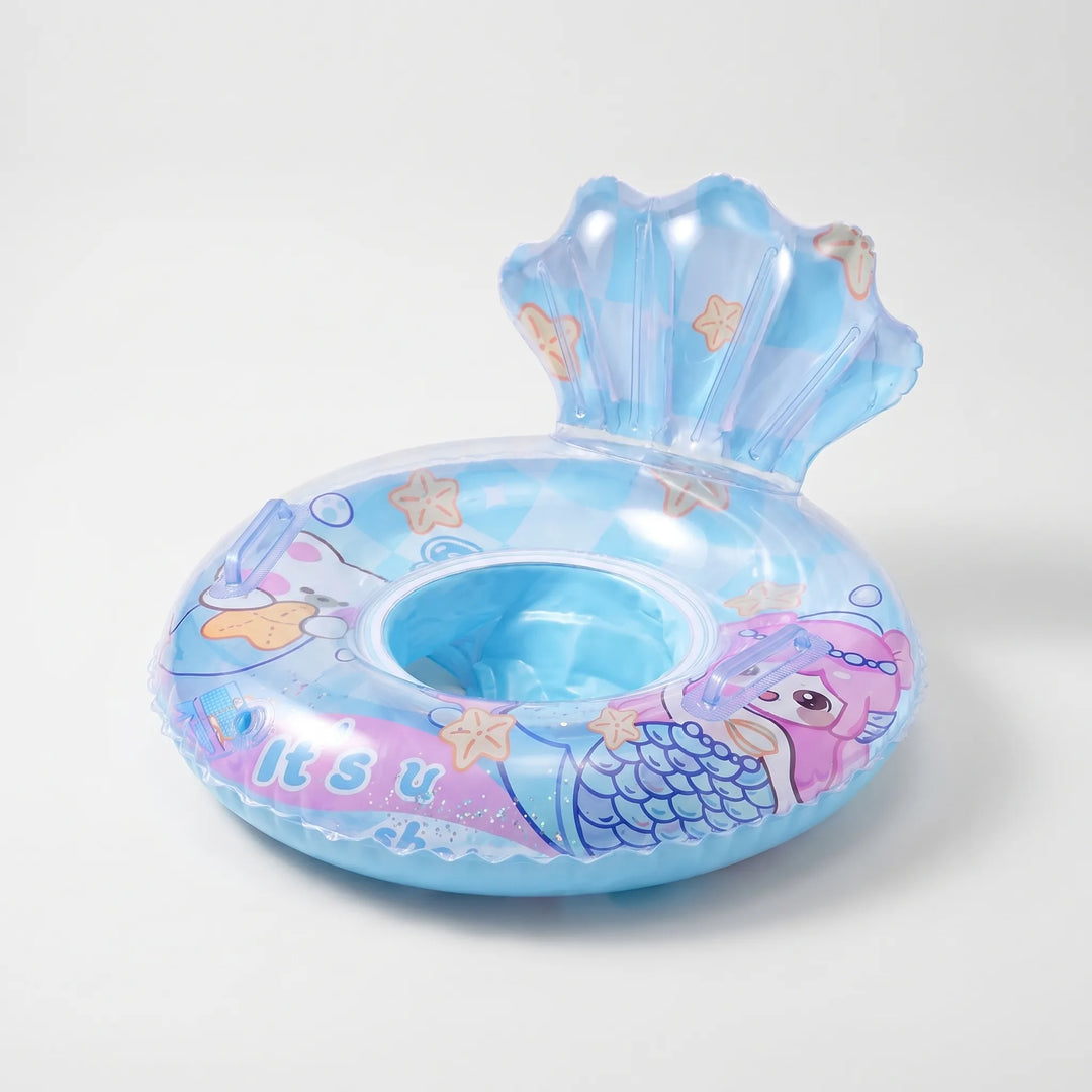 Toddler & kids' shimmery mermaid glitter swim toy; an inflatable for joyful water play.