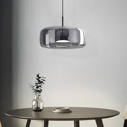 "Lampada a sospensione in vetro ambra con struttura in metallo dorato, stile retrò, dona luce calda ed eleganza al tuo spazio