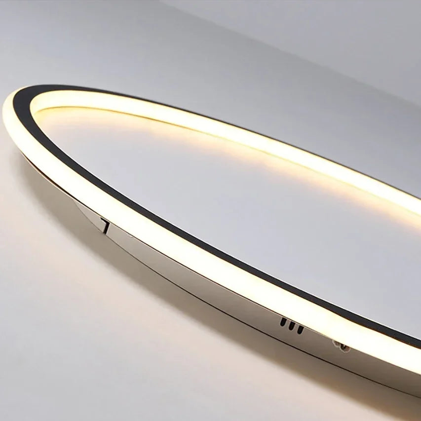 Lampada da soffitto LED moderna, rotonda, design scandinavo, illumina uniformemente senza riflessi, perfetta per interni.