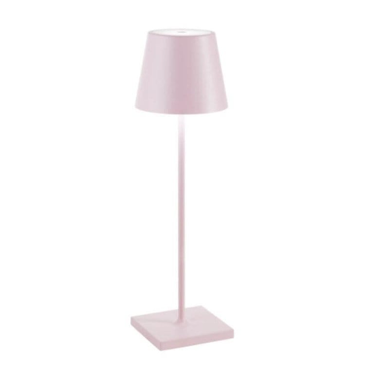 "Lampada da tavolo LED impermeabile con controllo Alexa, design minimalista wireless, luce a 360°, alluminio elegante."