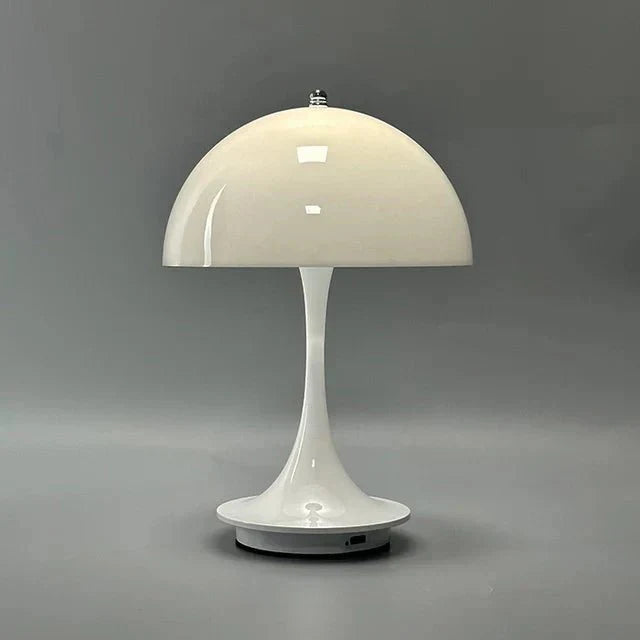 "Lampada da tavolo ricaricabile OPALIS senza fili, design elegante in alluminio, luce LED bianco caldo, versatile e portatile