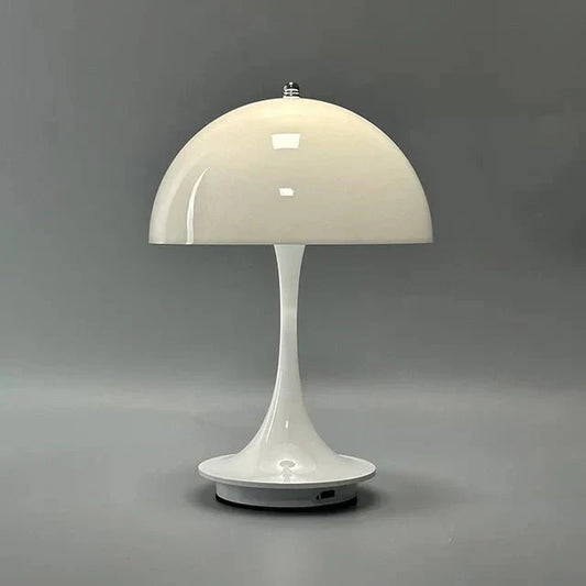 "Lampada da tavolo ricaricabile OPALIS senza fili, design elegante in alluminio, luce LED bianco caldo, versatile e portatile