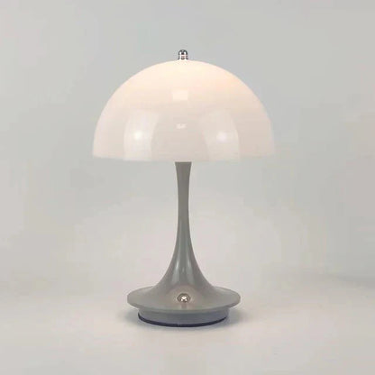 "Lampada da tavolo ricaricabile OPALIS senza fili, design elegante in alluminio, luce LED bianco caldo, versatile e portatile
