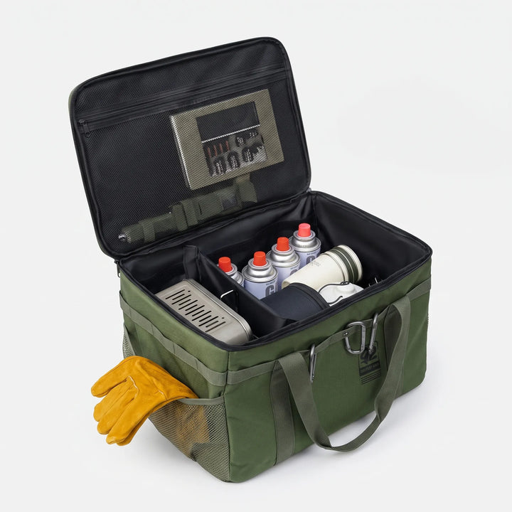 Tactical camping storage bag. Large capacity, durable for outdoor gear & travel organization.